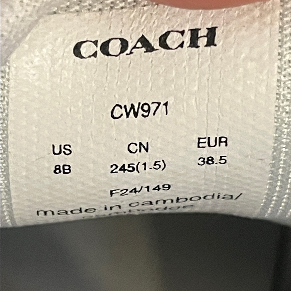 COACH  High Line Low TOP Sneaker, Optic White, 38 Optica Coach Classic White - Picture 5 of 5